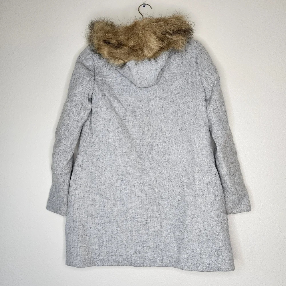 J.Crew Heather Dusk Italian Stadium-Cloth Wool Chateau Parka Coat  2 - Picture 4 of 6